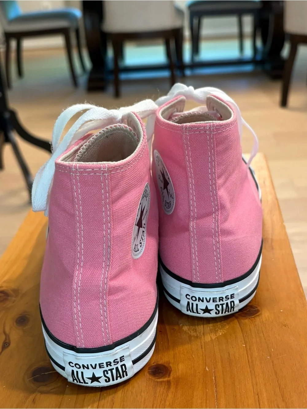 Converse Kids Pink Canvas High-Top Sneakers with White Soles
